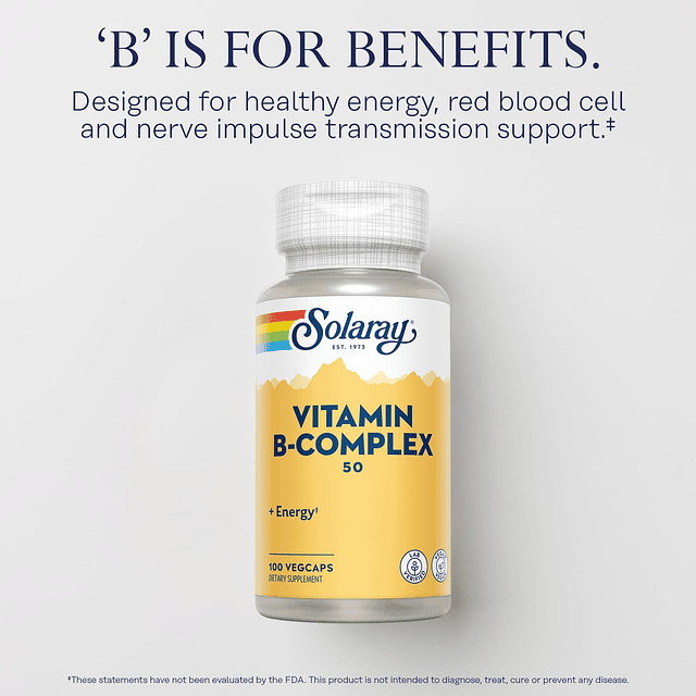 Vitamina B Complex 50 mg Vitaminas de energía celular Metabo