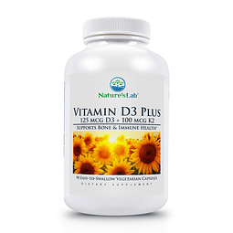 Vitamina D3 Plus Contiene vitaminas D3 y K2 (MK7) para apoyo