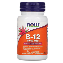 Suplementos de , B-12 2000 mcg, producción de energía*, salu