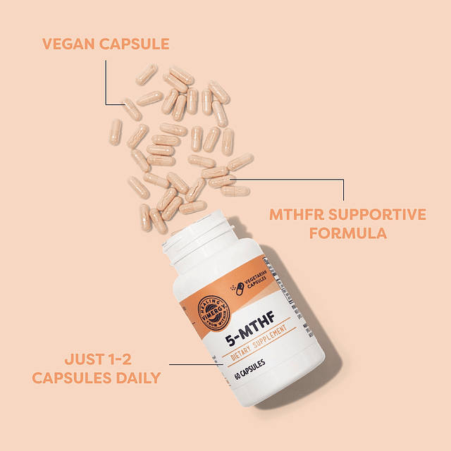 Cápsulas 5-MTHF Apoya la salud cerebral y cardiovascular* Pr