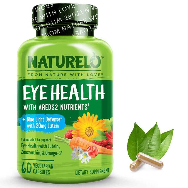 Vitaminas para los ojos AREDS 2 Fórmula Nutrientes con luteí