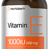 Vitamina E 1000 UI Cápsulas blandas | 200 unidades | Sin OGM