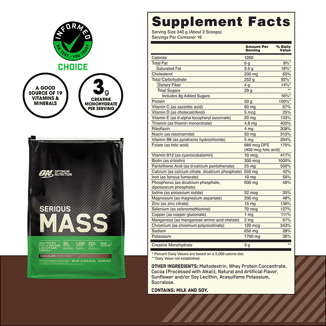 Serious Mass, proteína en polvo para ganar peso, ganador de