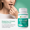 Vitamina D3 K2 soluble 5000 UI, soporte para huesos y articu