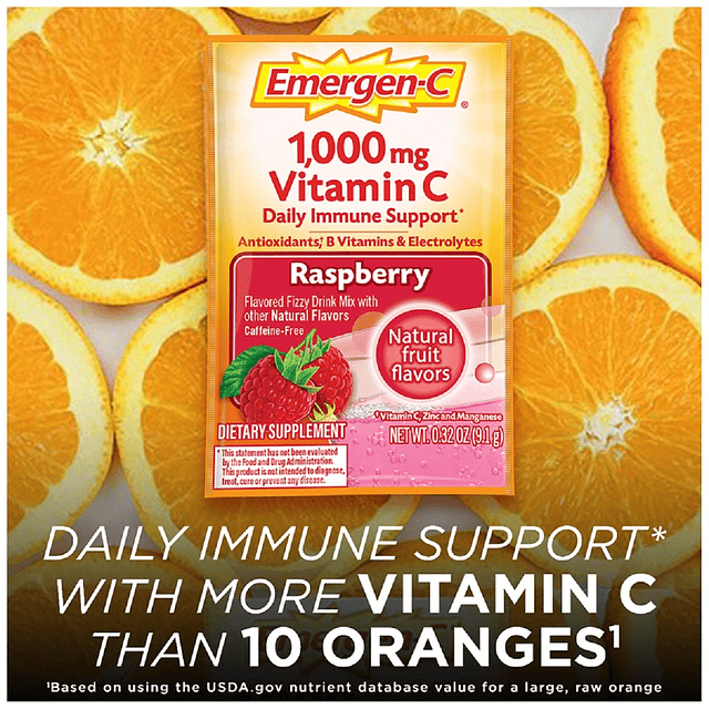 1000 mg de vitamina C en polvo, con antioxidantes, vitaminas