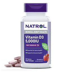 Vitamina D3 de disolución rápida 5000 UI, suplemento dietéti