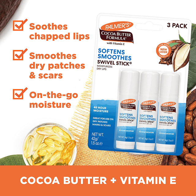 Cocoa Butter Formula Barra giratoria hidratante con vitamina