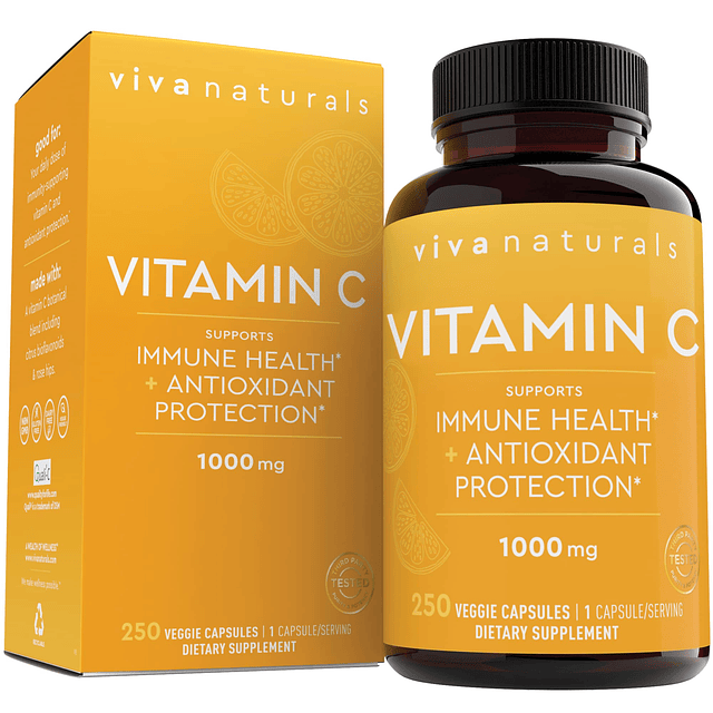 Vitamina C 1000 mg Suplementos de vitamina C sin OGM con bio