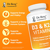 Dr. Berg Vitamina D3 K2 con polvo MCT Incluye 10,000 UI de v