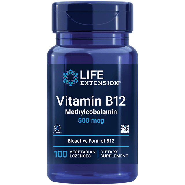 Vitamina B12 Metilcobalamina 500 mcg Suplemento de vitamina