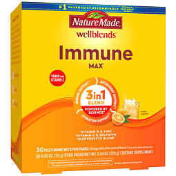 Wellblends ImmuneMAX Mezcla de bebidas gaseosas, vitamina C