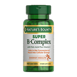 Super B Complex con vitamina C y ácido fólico, apoyo inmunol