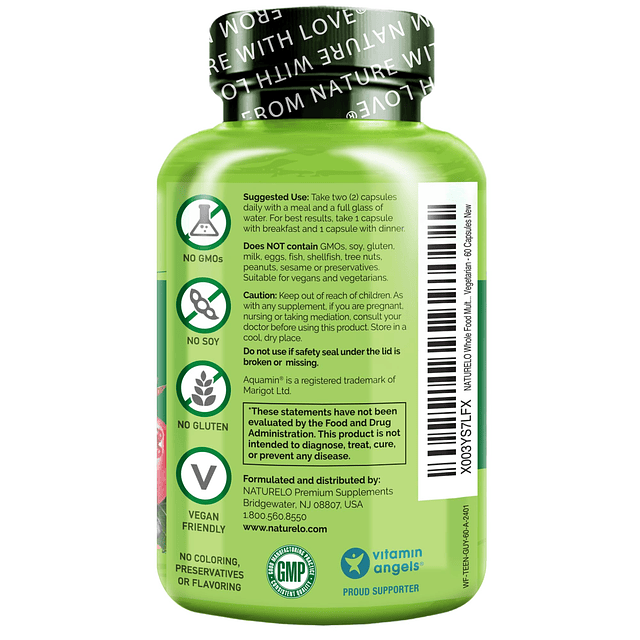 Multivitamina de alimentos integrales para adolescentes Supl