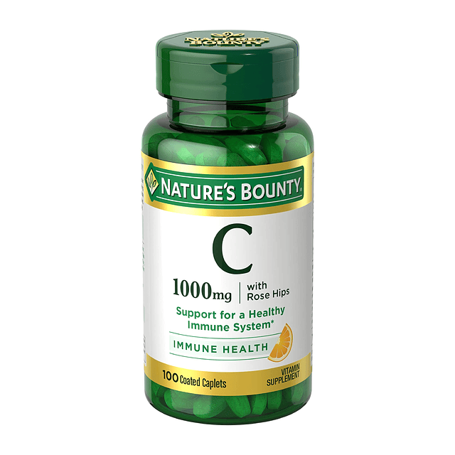 Vitamina C + escaramujo, apoyo inmunológico, 1000 mg, cápsul