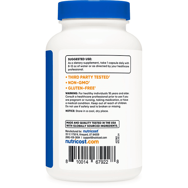 Ácido Fólico (Vitamina B9) 1000 mcg, 240 Cápsulas