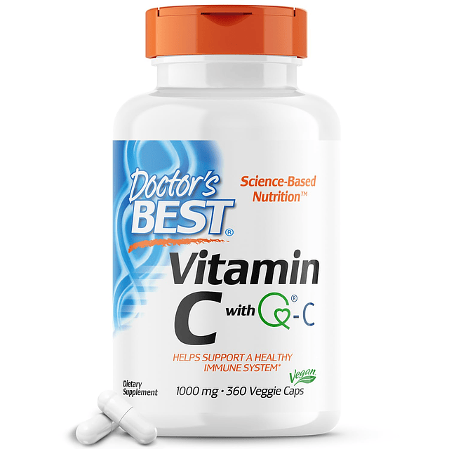 Doctor's Best Vitamina C con Q-C Vitamina C 1000 mg Sin OGM,