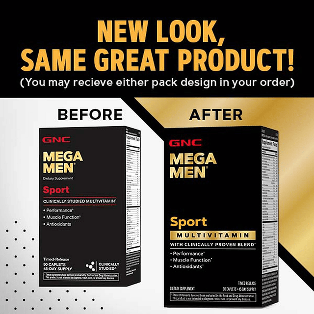 Mega Men Sport Multivitamina | Rendimiento, función muscular