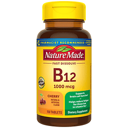 Vitamina B12 1000 mcg, B12 sublingual fácil de tomar para ap