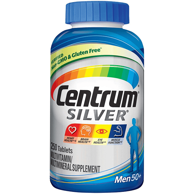 Silver Multivitamina para hombres 50 Plus, suplemento multim