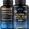 Ácido alfa lipoico 600 mg Suplemento ALA antioxidante para s