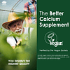 Suplemento de calcio a base de plantas 600 mg con vitamina D