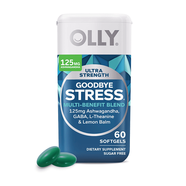 Ultra Strength Goodbye Stress Softgels, GABA, Ashwagandha, L