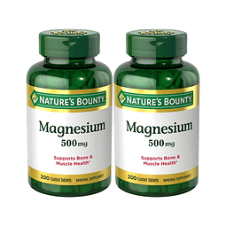 500 mg de magnesio para la salud ósea y muscular, paquete do