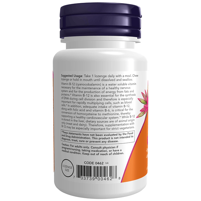 Suplementos de , vitamina B-12 5000 mcg, con ácido fólico, s