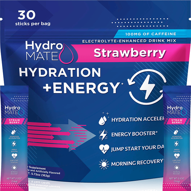 HydroMATE Electrolitos Bebida en polvo Paquetes de mezcla Ac