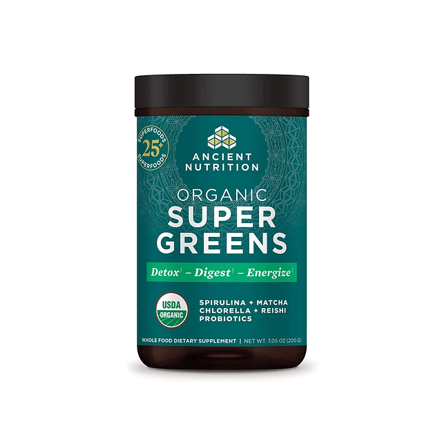 Super Greens Powder de , superalimento orgánico en polvo con