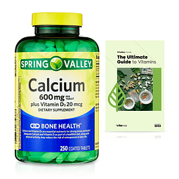 Spring Valley Calcium Plus Vitamina D Tabletas Suplemento di