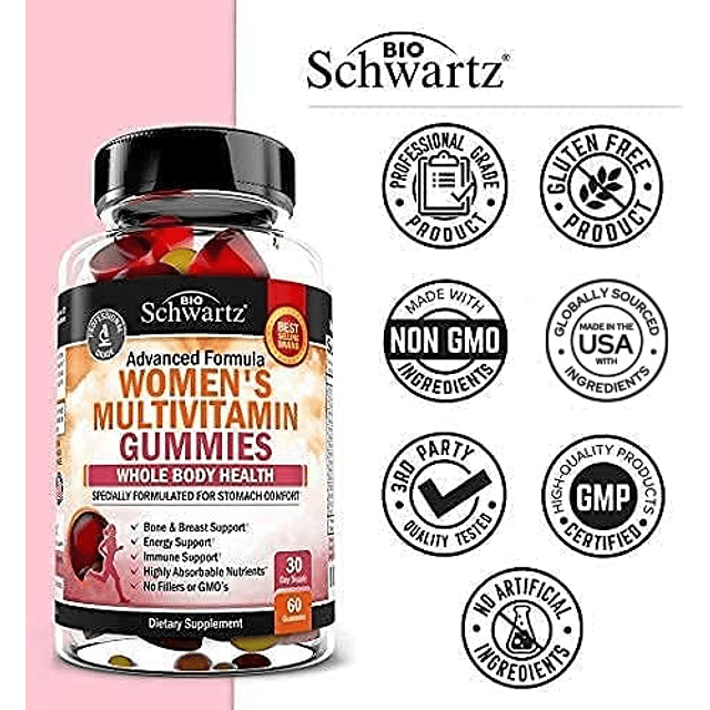 Gomitas multivitamínicas para mujeres con vitaminas A C B6 B