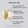 Vitamina D3 2000 UI con aceite de coco MCT Suplemento de vit