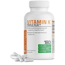 Vitamina K Triple Play (Vitamina K2 MK7 / Vitamina K2 MK4 /