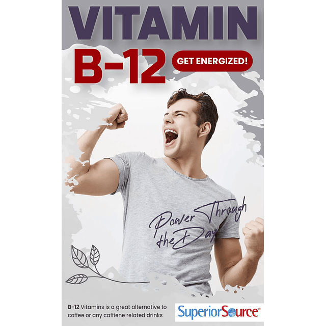 No Shot Vitamina B12 Metilcobalamina (1000 mcg), B6, ácido f