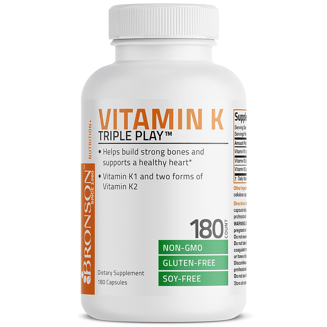 Vitamina K Triple Play (Vitamina K2 MK7 / Vitamina K2 MK4 /