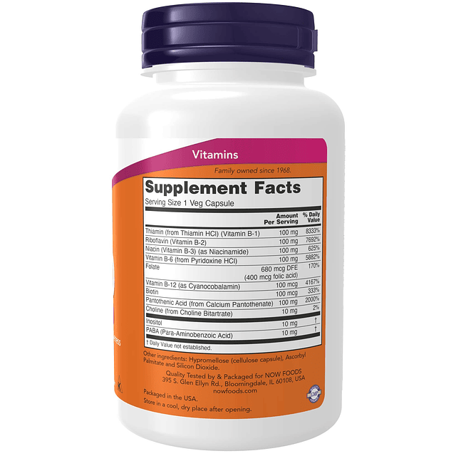 Suplementos de , vitamina B-100, producción de energía*, sal