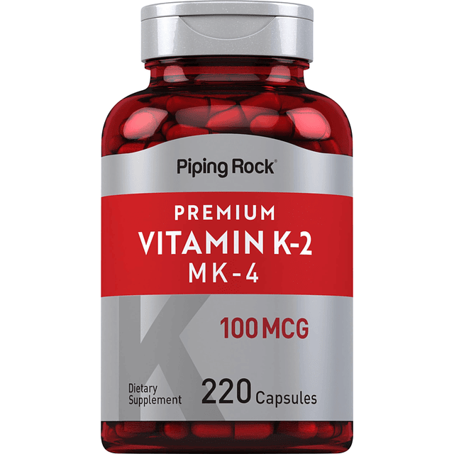 Suplemento de vitamina K2 MK4 de | 100 mcg | 220 Cápsulas |