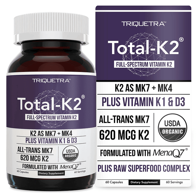 Total K2® | Vitamina K2 como MK7 y MK4 | Plus cofactor K1 y