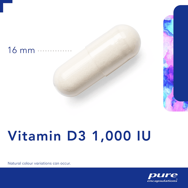 Vitamina D3 25 mcg (1000 UI) Suplemento para apoyar la salud