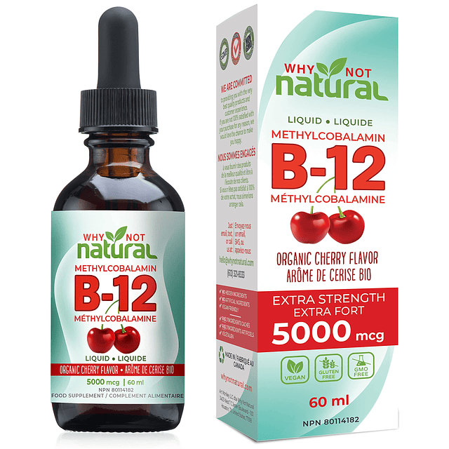 Organic Vitamin B12 Liquid Sublingual Extra Strength 60 x 50