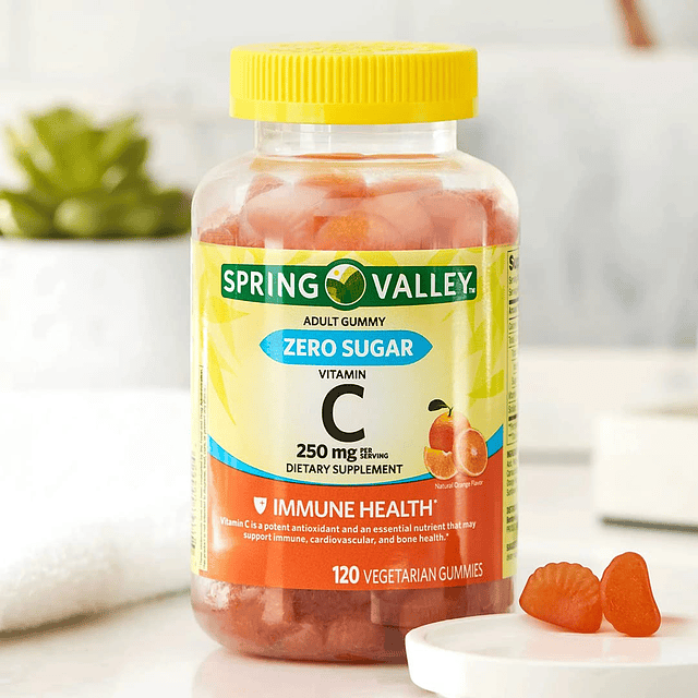 Spring Valley Zero Sugar Vitamina C Gummies Suplemento dieté