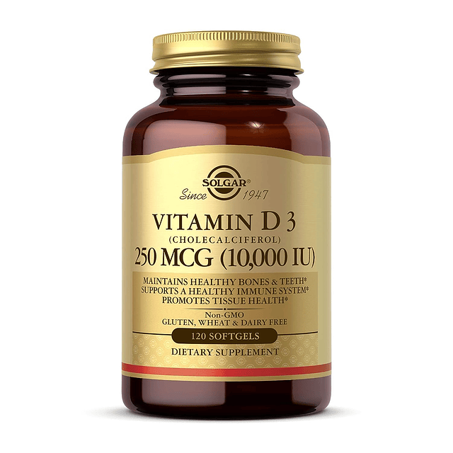 Solgar Vitamina D3 (colecalciferol) 250 MCG (10.000 UI), 120