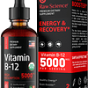 Gotas líquidas de vitamina B12 sublinguales 5000 mcg, suplem