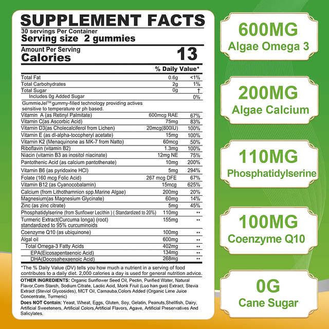 Gomitas multivitamínicas para mujeres y hombres mayores de 5