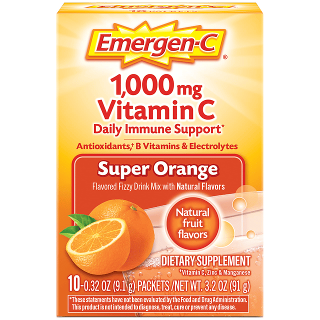 1000 mg de vitamina C en polvo para apoyo inmunológico diari