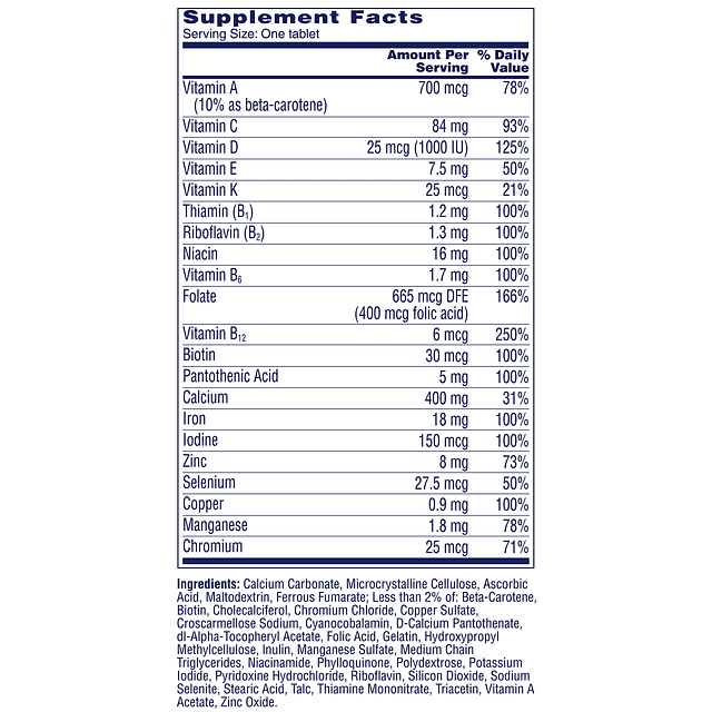 Multivitamínico para mujeres One A Day, suplemento con vitam