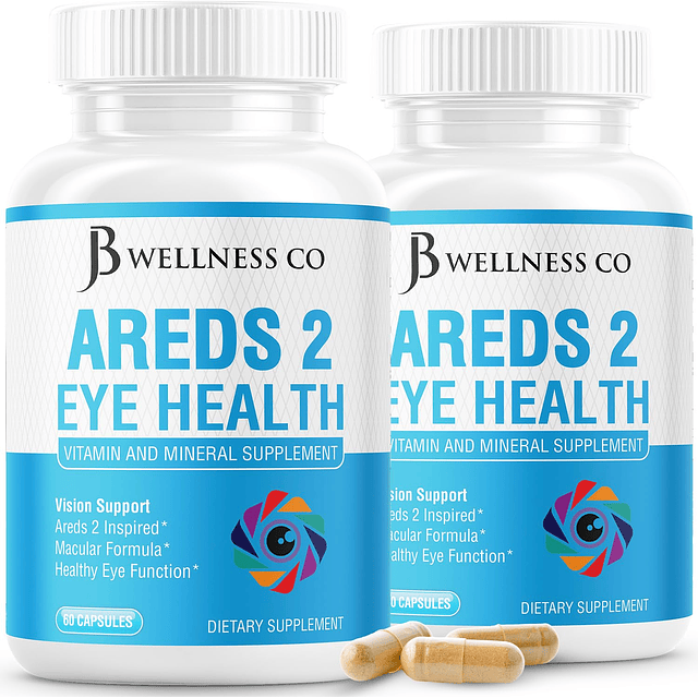 JB Wellness AREDS 2 Suplemento vitamínico y mineral para ojo