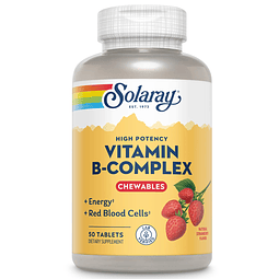 Solaray masticables con complejo de vitamina B, fresa, energ