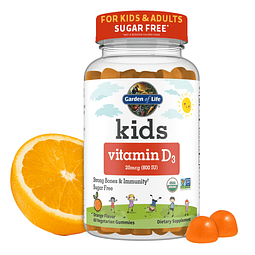 Gomitas orgánicas de vitamina D3 para niños con 800 UI (100%